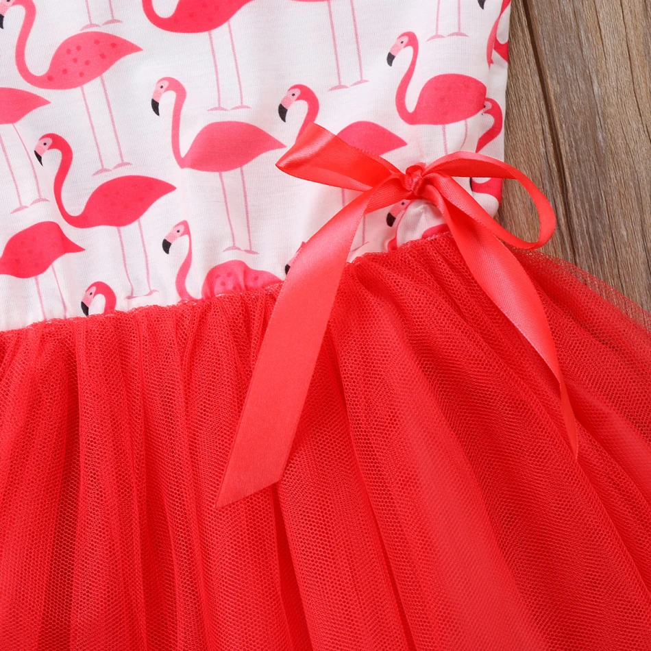 Платье для новорожденных девочек, летнее платье без рукавов с рисунком птицы