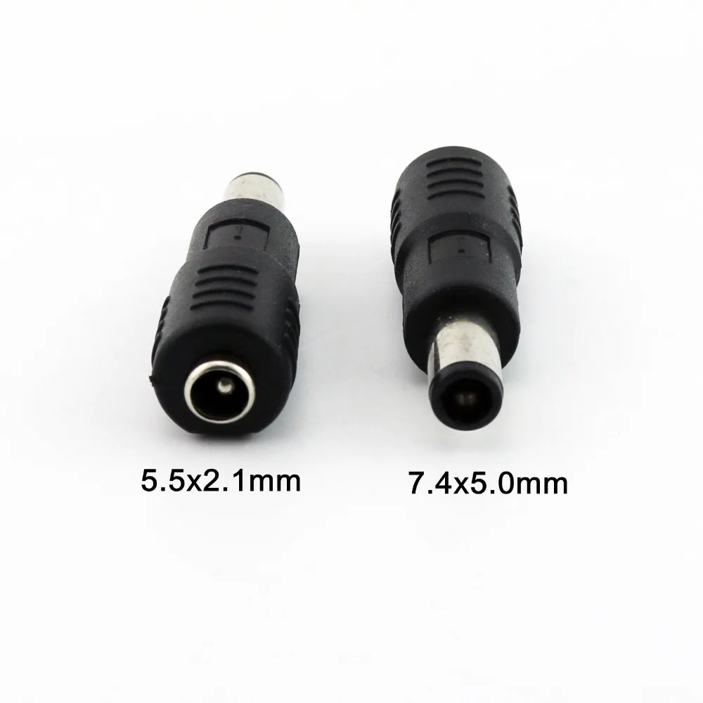 7.4x5.0mm Male to 5.5x2.1mm Female Socket DC Power Connector Adapter DELL Laptop