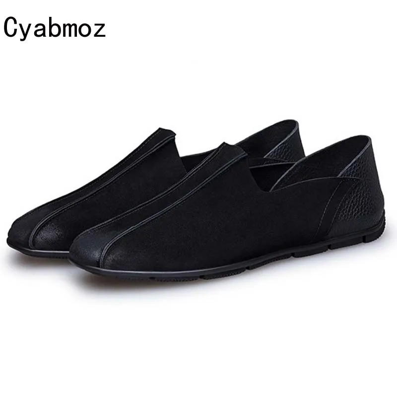 Cyabmoz Brand Vintage Flats Men Loafers 2017 Genuine Leather Suede Moccasins Driving Shoes Retro Slip On Chaussure Homme | Обувь