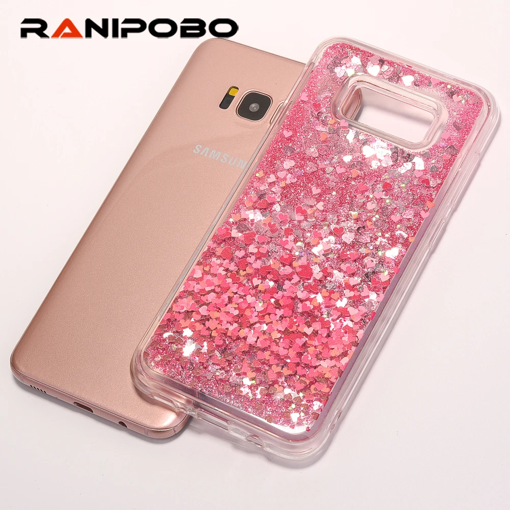 luxury Phone Case For Samsung Galaxy S8 S8 Plus Cover Liquid Quicksand ...
