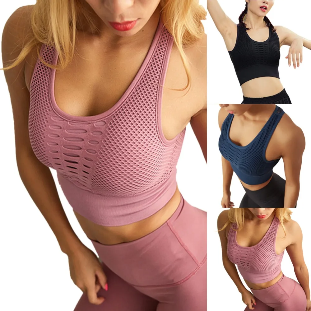 

Women Running Sport Bra Top Fitness Quick Dry Fitness T-shirt Gym Shirt Yoga Sports Bra Workout Yoga Bra