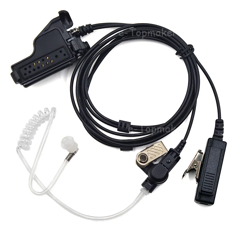 

2Pcs Surveillance Air Acoustic Tube Headset Earpiece Mic for Motorola Ham Radio Set GP900 MTX8000 XTS1500 XTS2000 MTS2000 HT2000
