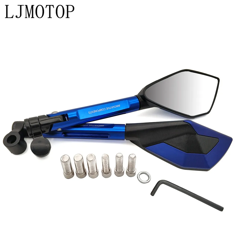 

newest Motorcycle Mirrors Moto Rearview Mirrors CNC Side Mirrors For honda cb190r cb1000r monkey yamaha tmax 500 530 accessories