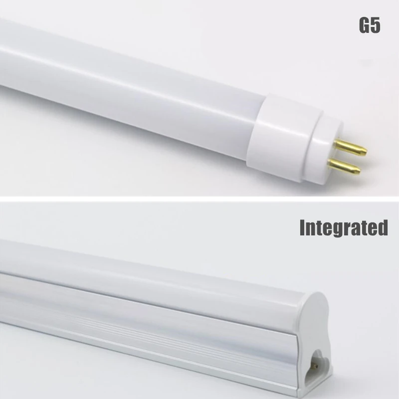 30 шт./лот SMD2835 светодиодный трубки T5 лампа 2ft 3ft 4ft 100lm/w AC110V 220v 230v 240v 50/60hz G5