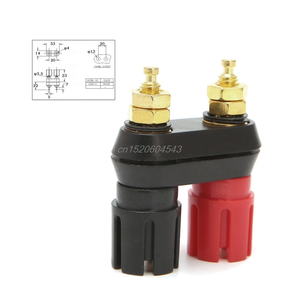 

Dual 4mm Banana Plug Jack Socket Binding Post for Speaker Amplifier Terminal Connectors Terminals R06 Drop Ship