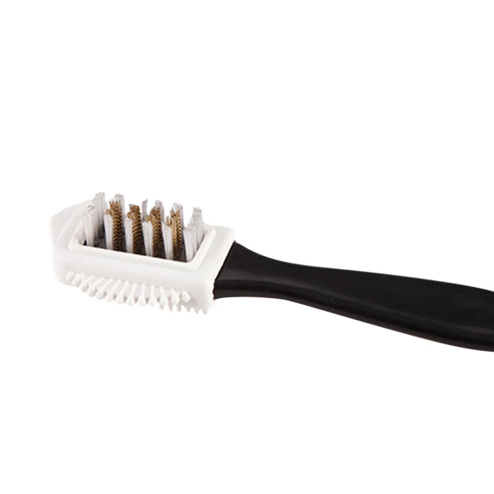 1Pcs Durable Black 3 Side set Cleaning Brush For Suede Nubuck Boot Shoes S Shape Shoe Cleaner Cleaning Brush 17