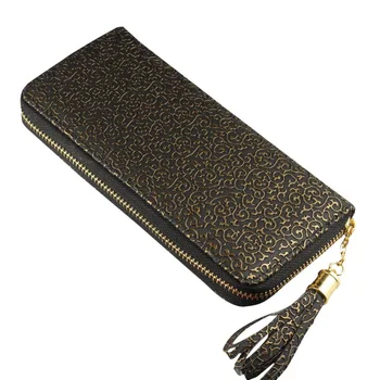 

2020 New Fashion Women Europe Style High Quality Gilt Pattern Zipper Wallet Handbag Hot Sale carteira masculina
