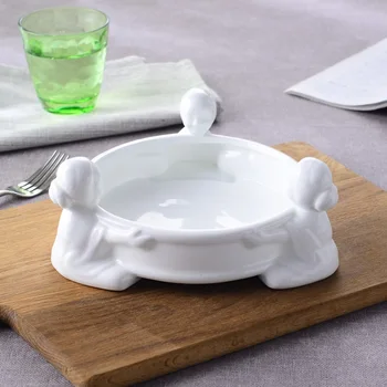 

GuMiGD guci Chinese Style Jingdezhen White Bone China Tableware Ceramic Bowl Creative Rice Fruit Noodle Soup Bowl Free Shipping
