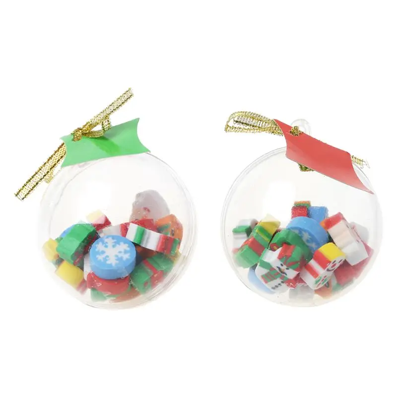 12pcs/pack Christmas Eraser Snowman Tree Santa Claus Stationery