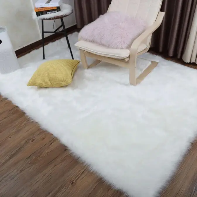 

Wool-like circular carpet rectangular Plush bedroom carpet bedside carpet floating window mattress free shipping