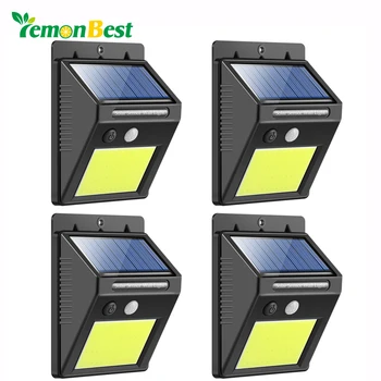 

Lemonbest 4PCS led solar light outdoor Sensor Night Light 48 LED Wall Light Rechargeable 3 Lighting Modes for Garden Yard