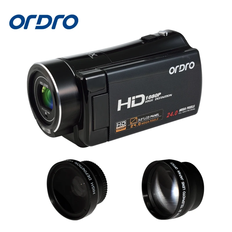 

Ordro HDV-V 7 Digital Video Camera 5MP CMOS 16x Digital Zoom Home Use Camcorder 3" LCD Screen Remote Control HDMI HD 24MP