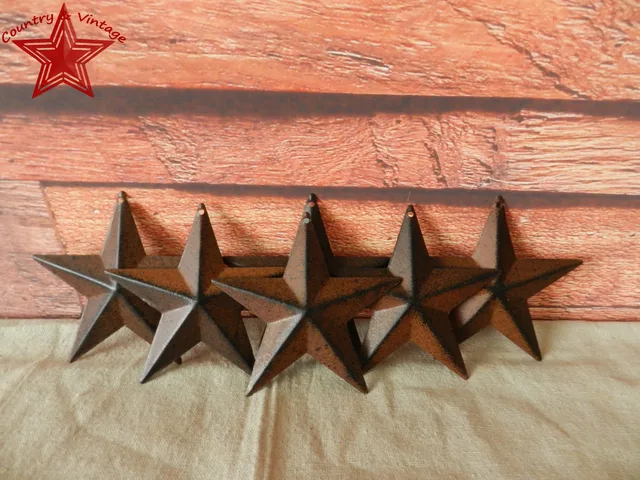 Country Rustic Antique Vintage Gifts Metal Barn Star Wall Decor 4 Country Rustic Antique Vintage Gifts Metal Barn Star Wall Decor 4 Inch Rust