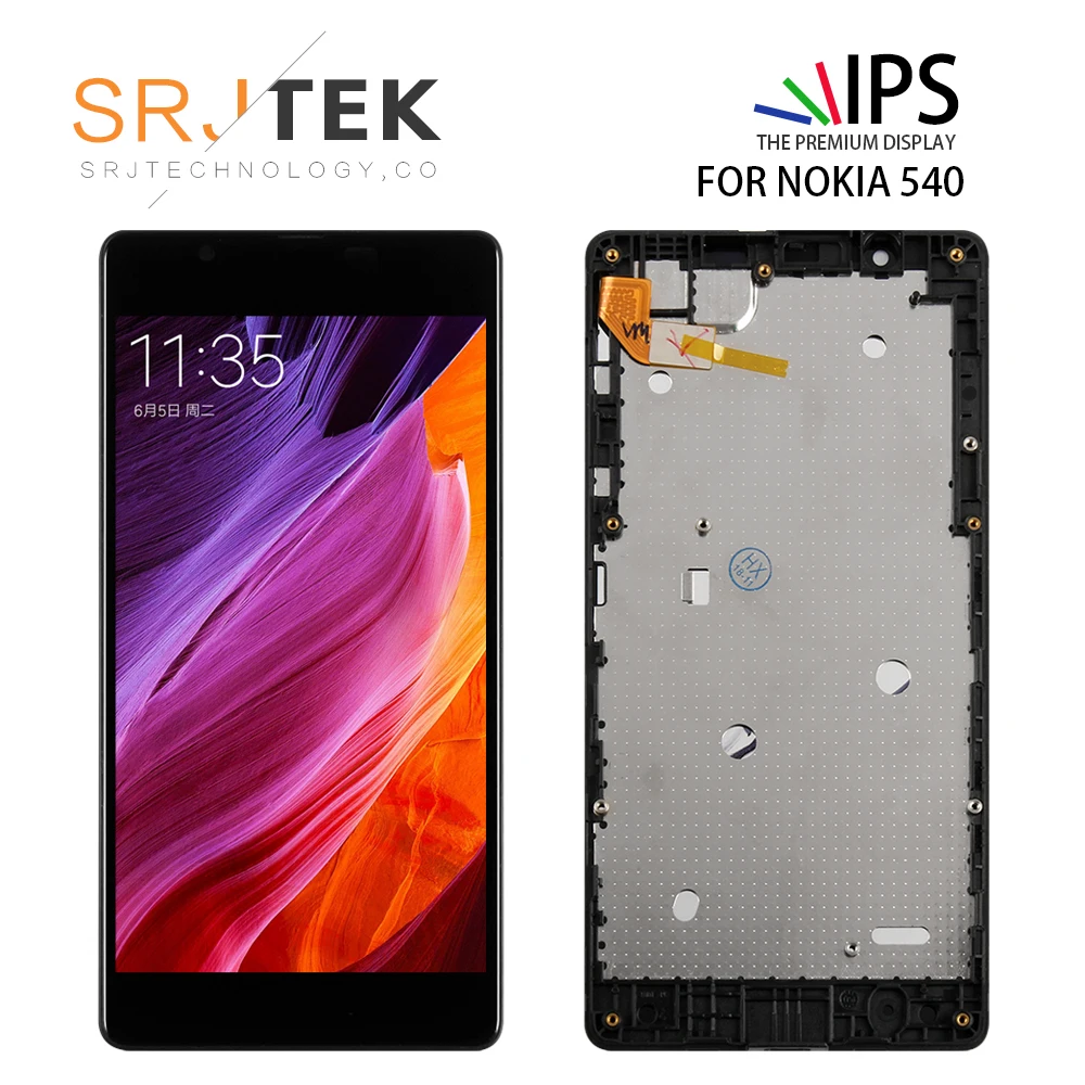 Srjtek 5 0 &quotЖК дисплей для NOKIA Microsoft Lumia 540 ЖК сенсорный экран дигитайзер с рамкой