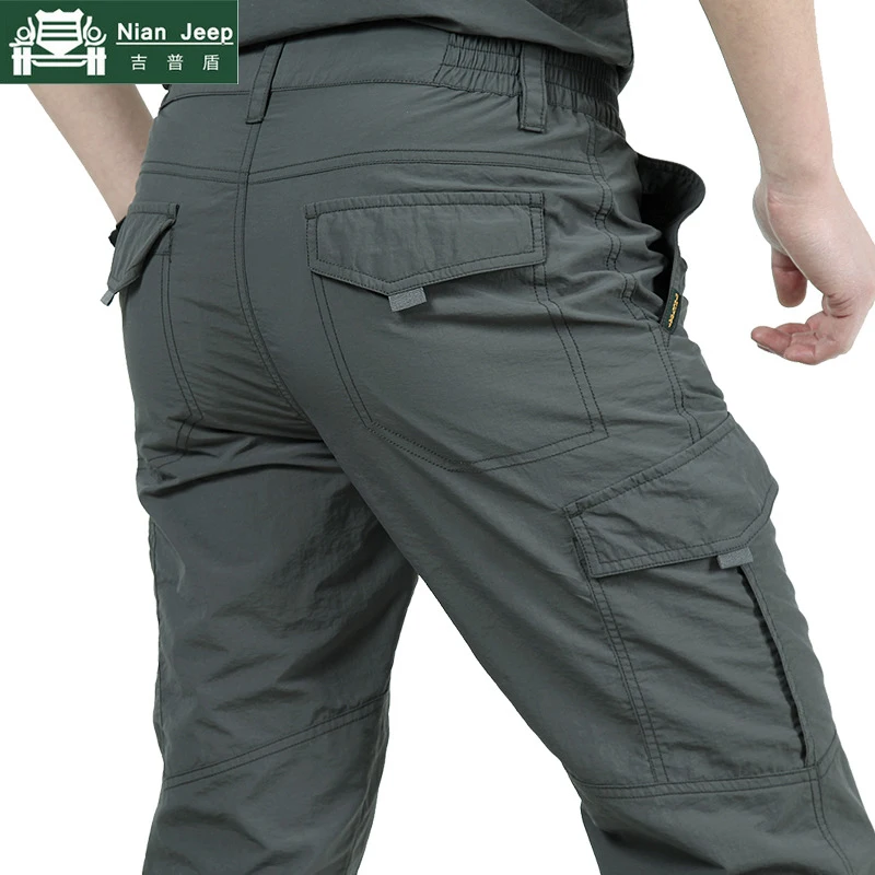 

Quick-Drying Cargo Pants Men Lightweight Summer Military Breathable Waterproof Tactical Pants Men's Trousers Cargo Pants Male