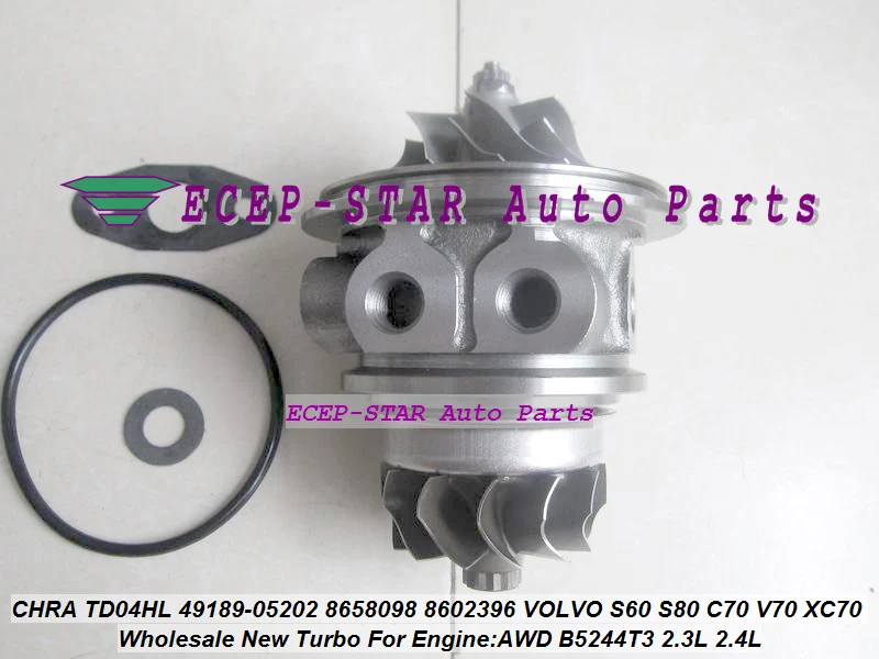 Turbo Cartridge CHRA TD04HL TD04HL 49189-05202 8658098 8602396 49189 05202 For VOLVO S60 S80 C70 V70 XC70 AWD B5244T3 2.3L 2.4L (1)