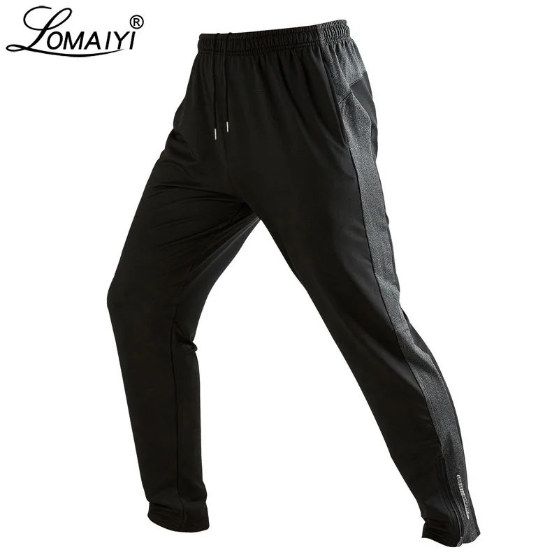 

LOMAIYI Men's Striped Slim Sweatpants Men 2018 Autumn Bodybuilding Trousers Mens Reflective Slacks Male Gym Fitness Pants AM357