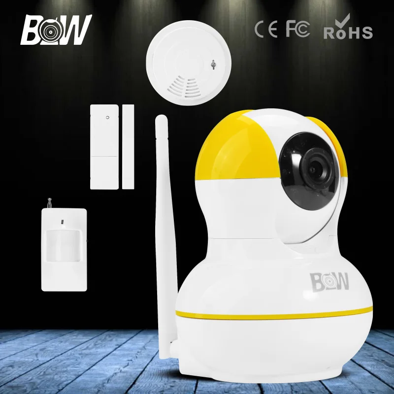 BW Wireless Wifi HD 720P IP font b Camera b font GSM Burglar Automatic Motion font
