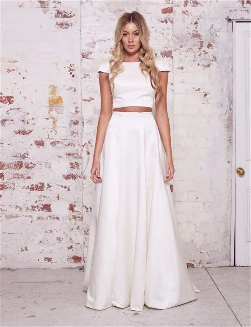 Simple Wedding Dresses with Short Sleeves