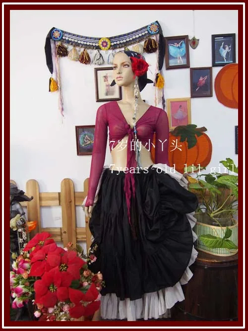 

Transparent thin belly danc Long sleeve top CG95