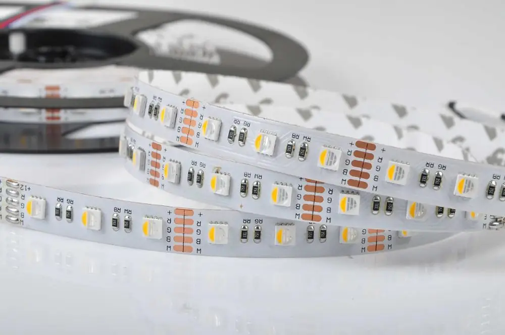 Светодиодная лента SMD5050 RGBW 5 м/рулон 4 в 1 12 пост. Тока/24 В 60 светодиодов/м цвета