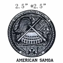 Американский сомоа территории Seal 2." широкий вышивка патч для Вышивка Аппликация/пользовательские утюг на патчи/логотип