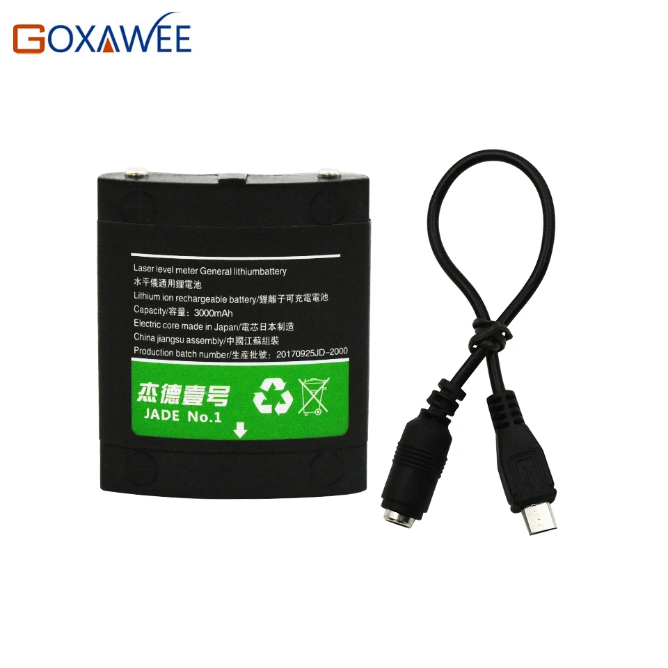 

GOXAWEE Laser Level General Lithium Rechargable Battery For 3D Green Red Beam Self Leveling 360 Vertical&Horizontal Level Tools