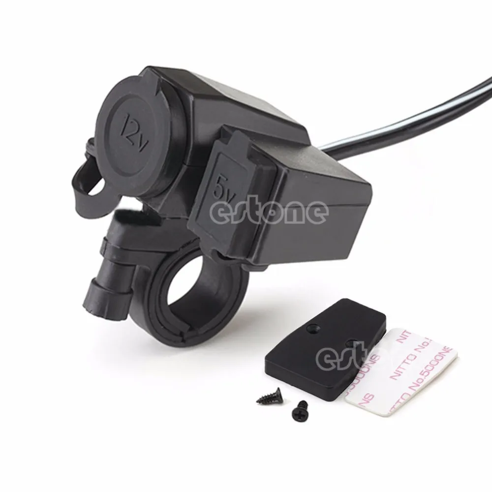  Wasserdichte Motorrad Zigarette Leichter telefon GPS USB Steckdose Ladegerät 12V