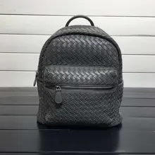 ISHARES New Genuine Sheepskin woven font b Backpack b font Women Fashion lambskin Large Capacity Totes