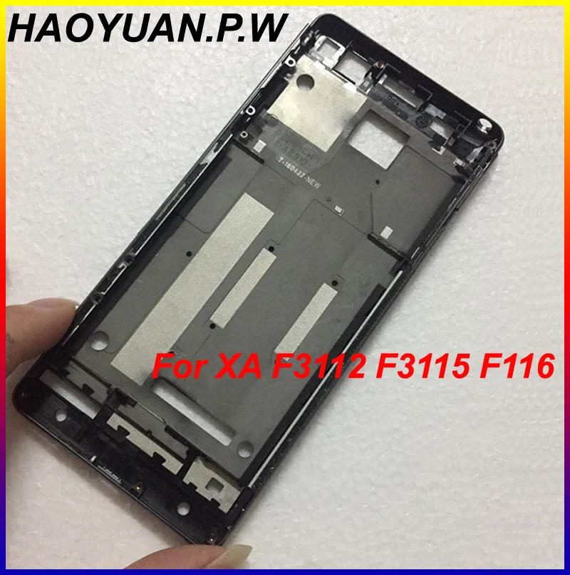 

HAOYUAN.P.W LCD Frame Chassis Housing Cover Case+Side Buttons+SIM SD Block Cover For Sony Xperia XA F3111 F3113 F3115