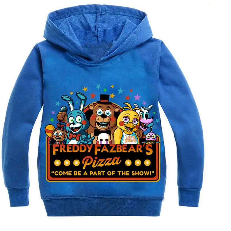  boys Five Nights At Freddy Hoodies Shirt boys clothes Long sleeve Hooded sweatshirt cotton Bear FNA