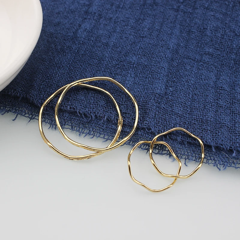 

10pcs korean alloy retro women's fashion statement earring geometric bracelet pendant material diy ear jewelry accessories