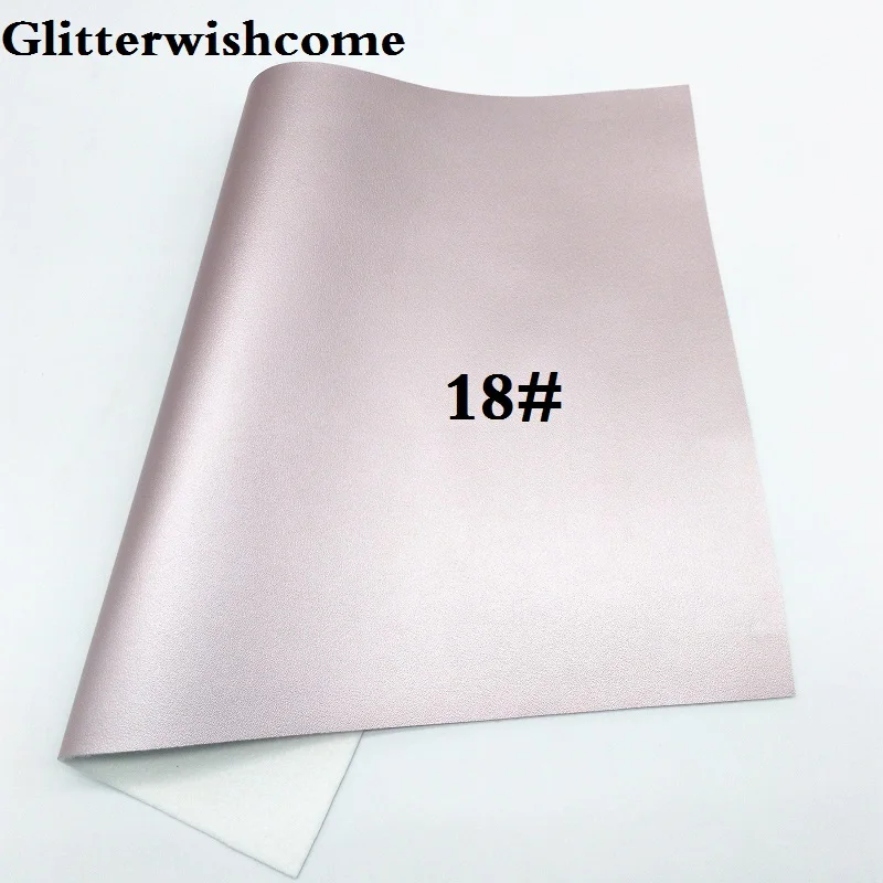 Glitterwishcome 21X29 см A4 Размеры виниловые обои для банты из искусственной кожи, синтетическая кожа, Искусственная кожа листы для банты, GM091A - Цвет: 18