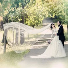 Простая 1 слой 300 см* 280 см Фата до пола обрезанная свадебная фата, длинная белая свадебная вуаль, белый цвет, цвет слоновой кости