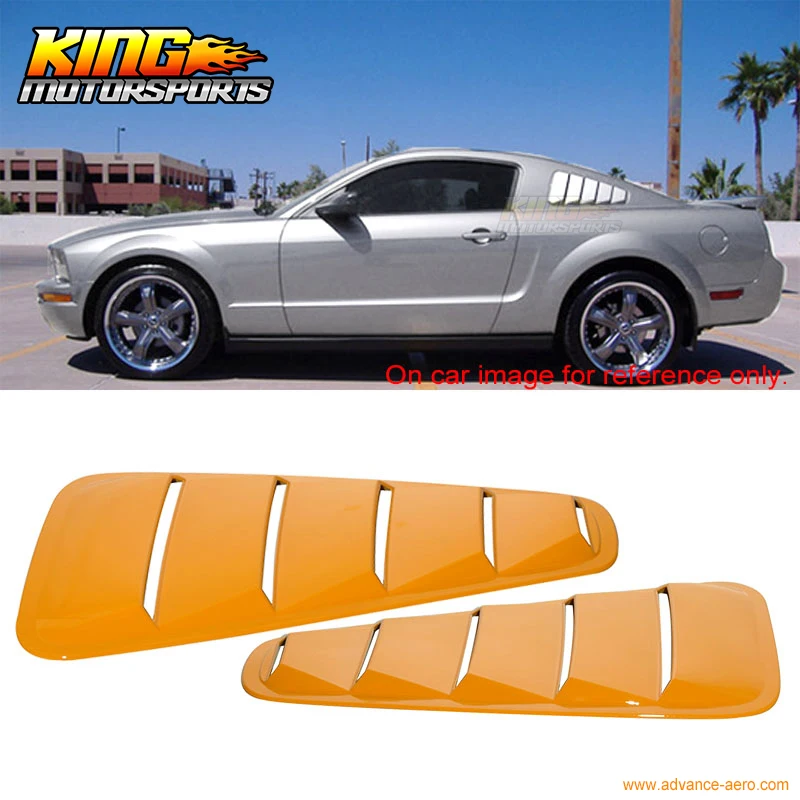 Fits 05 06 07 08 09 Mustang V6 Side Window Louver Painted Valencia U3