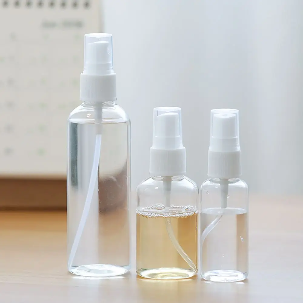 

2pcs Transparent 30/50/100ml Refillable BottlesClear Travel Sub Bottle Women Lotion Perfume Holder Empty Cosmestic Container