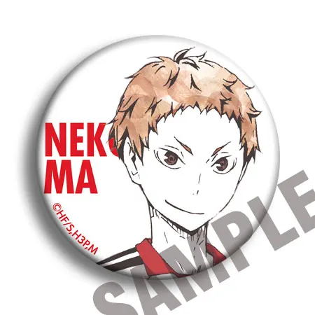 58 мм анимация Haikyu Nekoma средней школы волейбол Kozume Kenma Kiyoko Bage брошь - Окраска металла: see chart