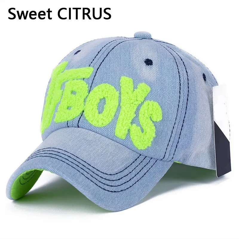 Dulce cítricos TF Denim Snapback sombreros de otoño de los hombres de verano las mujeres gorra de béisbol Golf bloqueador solar Baseball Casquette de Hockey de tapas