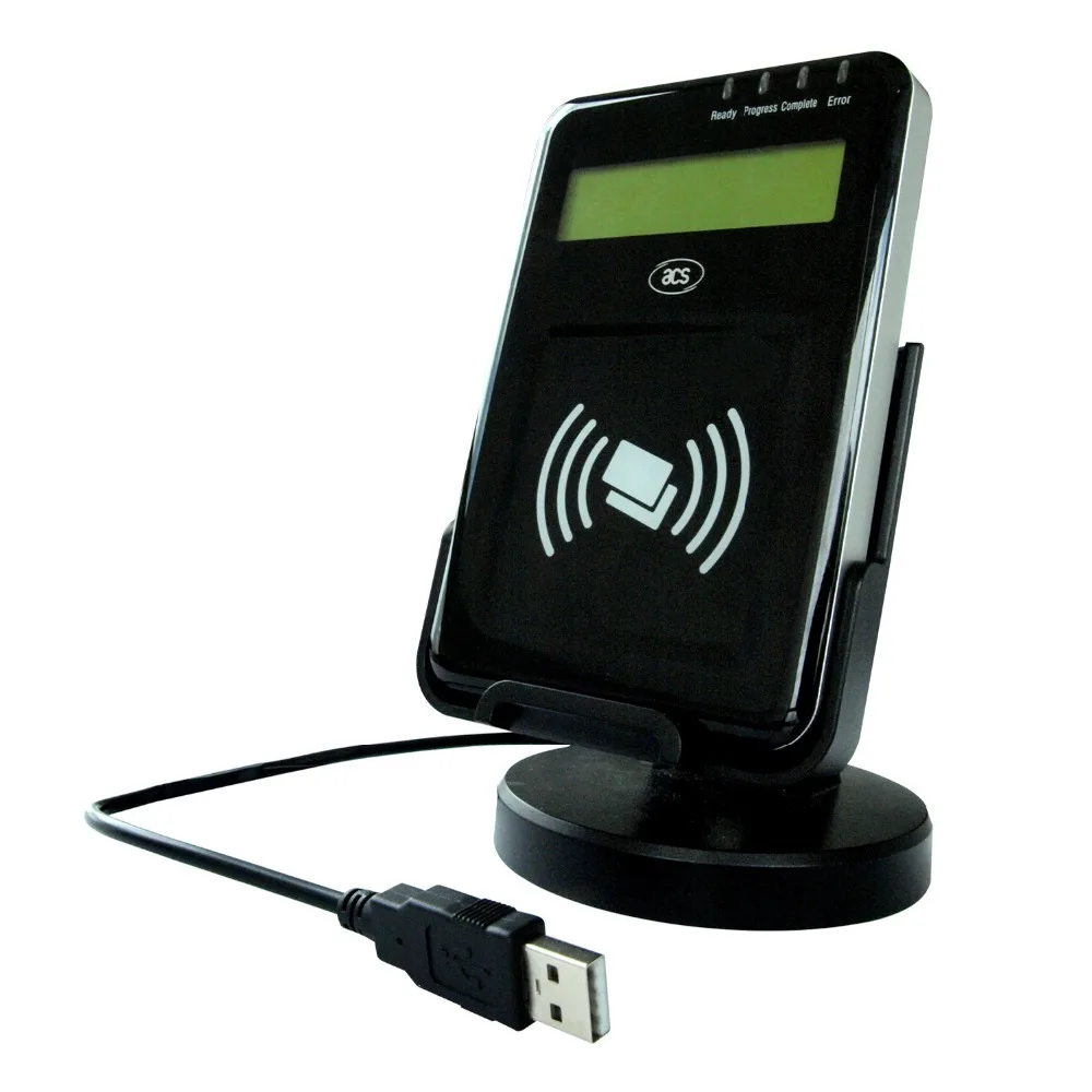 ISO1443 PC SC совместимый Бесконтактный NFC ридер с usb-разъемом с ЖК дисплей Smart Card Reader ACR1222L