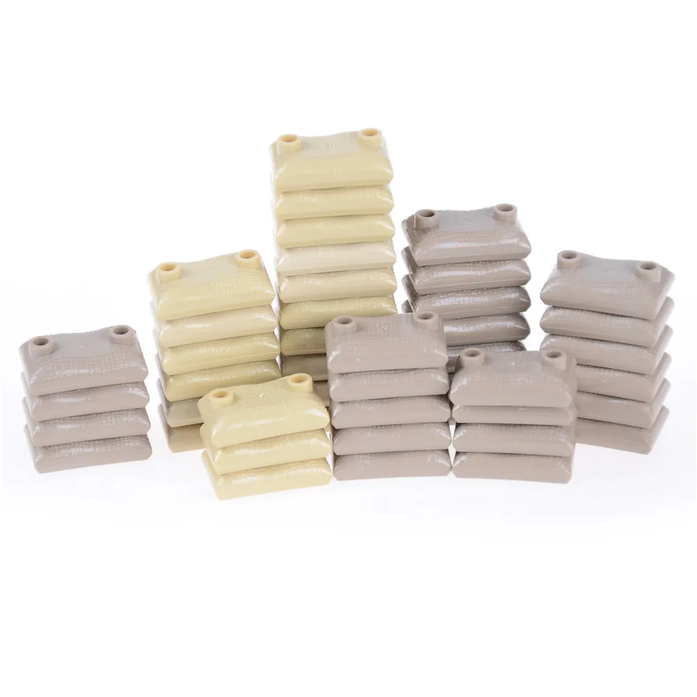 

30pcs/pack Plastic Sandbag Army City Weapons Swat Police Military Model Building Kits Bricks Block Kids DIY Toys
