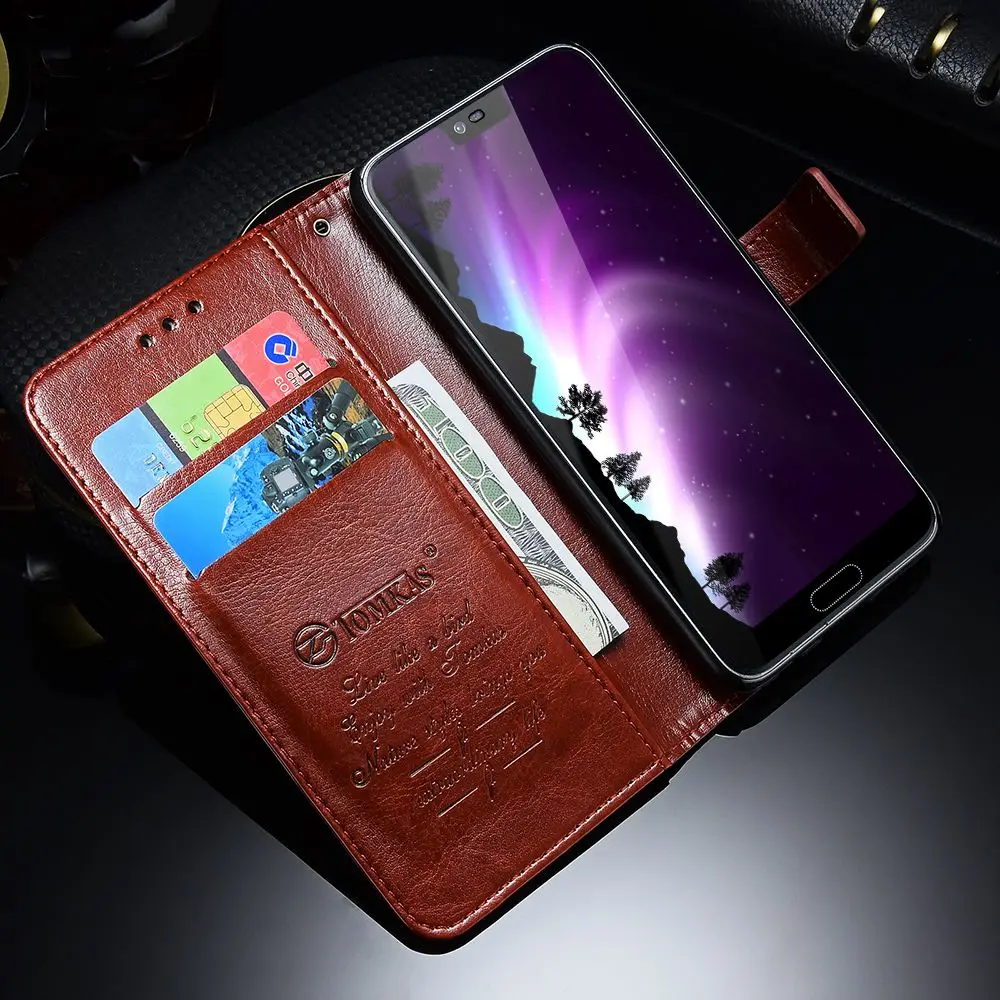 Чехол бумажник Tomkas для huawei Honor 10 кожаный чехол из искусственной кожи в стиле ретро