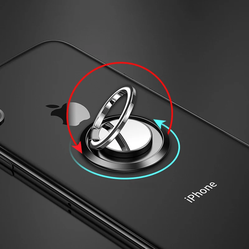 Voulttom Magnetic Finger Ring Holder For iPhone X 8 7 Samsung S9 S8 Tablet Mobile Phone Magnetic Car Phone Holder Metal Stand