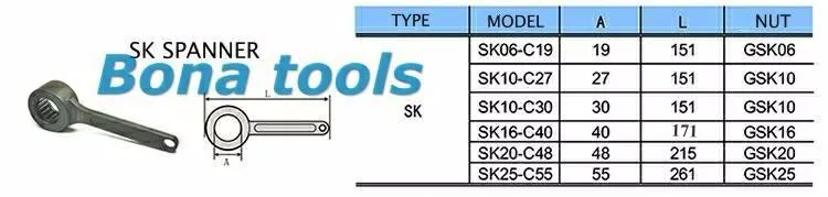 Обработка поверхности GSK/SK мяч ключ SK16 Dia.40mm длина 170 ключ для SK Цанга SK гайка фрезерные инструменты Бесплатная доставка