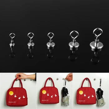 

Magnetic Hanger Hook Rings Magnet Metal Durable Hunting Fishing Strong Powerful Magnetic Sucker Holder Detector Household Gadget