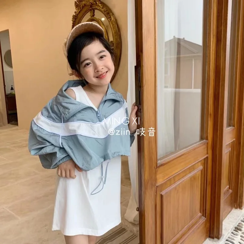 

Girls 2019 Summer New Children's Sun Protection Clothing Girls Short Sleeve Ultra-thin Long Sleeve Sunscreen Jacket