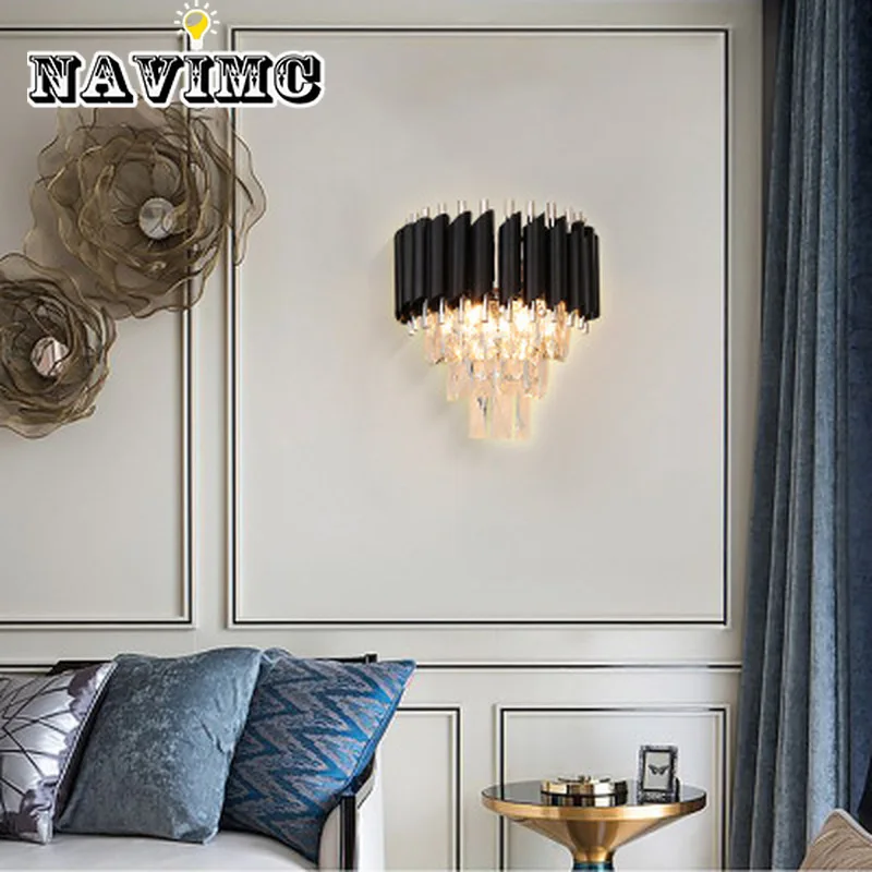 

LED Wall Lampen Verlichting Slaapkamer Woonkamer Kristallen Wandlamp AC90-260V Nachtkastje Decor Muur Lichtpunt