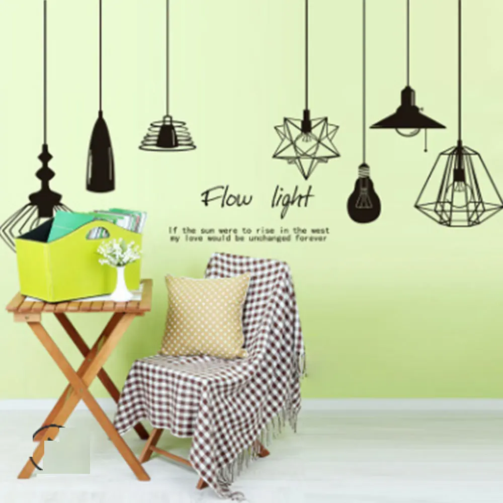 

Large Chandelier Wall Stickers Creative Art Light Bulb Home Decor DIY Vinyl Mural Room Decoration for Living Room Bedroom