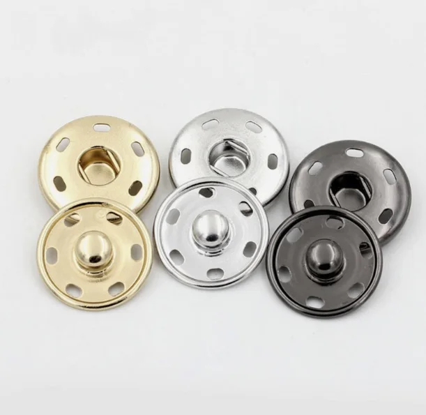 C$5.92 |Sew On Snaps Buttons,2 Parts, Metal Brass Press Button ,Fasteners,Silver, Black, Gold,Gunblack,30sets/lot|Buttons| | - AliExpress