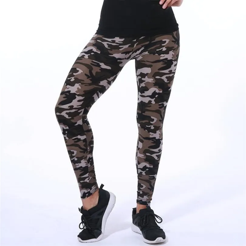 YSDNCHI Women Leggings High Elastic Skinny Camouflage Legging Slim Army Green Jegging Fitness Leggins Gym Sport Pants carhartt leggings