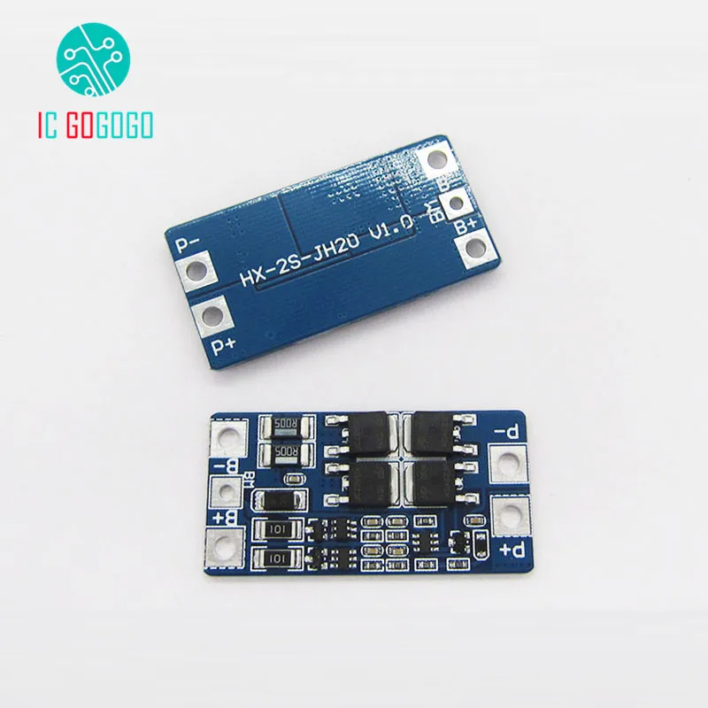 

2S 10A Balance Function 7.4V 8.4V Li-ion 18650 Battery Protection Board DIY BMS PCM PCB Lipo Lithium Cell Pack Charge Module